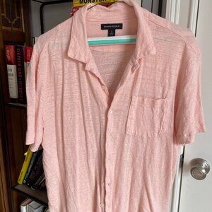 Banana Republic Peach 100% Linen Button Down (M/L)